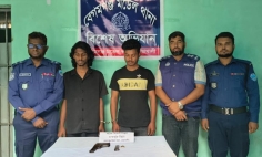 নোয়াখালীতে বিদেশি পিস্তলসহ দুই সন্ত্রাসী গ্রেপ্তার