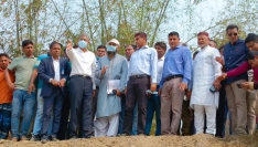 দিনাজপুরে খাল খনন পরিদর্শনে পানি সম্পদ মন্ত্রী