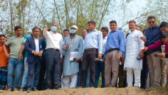 দিনাজপুরে খাল খনন পরিদর্শনে পানি সম্পদ মন্ত্রী