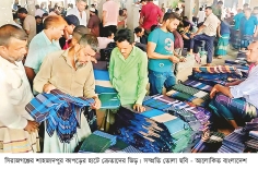 শাহজাদপুরে প্রতি হাটে বিক্রি হয় ৬০০ কোটি টাকার কাপড়  
