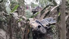 রাজবাড়ীতে আলুভর্তি ট্রাক উল্টে চালক নিহত