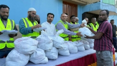 সিলেটে পরিবহন শ্রমিকদের খাদ্য সামগ্রী উপহার দিল নিসচা