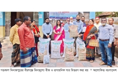 বিনামূল্যে সার-বীজ পেয়ে খুশি কৃষক  