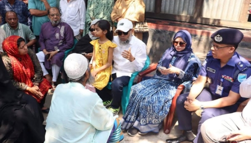 ইরাকে নিহত প্রবাসী হবি মিয়ার বাড়িতে এমপি রতন