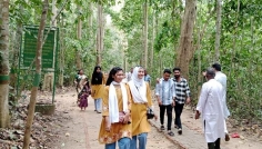 ঈদের পরদিনে লাউয়াছড়ায় হাজারো পর্যটকের ভিড়