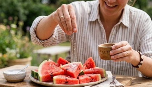 তরমুজে এক চিমটি লবণ মিশিয়ে খাবেন যে কারণে