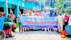 শ্রীপুরে মশাবাহিত রোগ প্রতিরোধে সমন্বিত পরিচ্ছন্নতা অভিযান