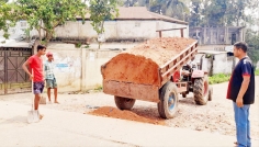 হবিগঞ্জে প্রবাসীর উদ্যোগে বিরামচর গ্রামের প্রধান রাস্তা মেরামত