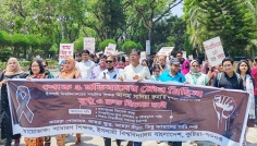 শিক্ষিকা রুনা হত্যার বিচারের দাবিতে ইবিতে মৌন মিছিল