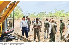 ভালুকায় মাটি কাটার ভেকু জব্দ  