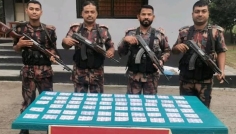 জীবননগর সীমান্ত থেকে বিপুল পরিমাণ ওষুধ ও মাদকদ্রব্য উদ্ধার
