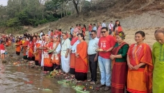 সাঙ্গু নদীতে ফুল ভাসিয়ে বিজু ও বিষু উৎসব শুরু