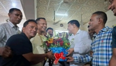 পীরগঞ্জে রংপুর জেলা পরিষদের প্রশাসককে সংবর্ধনা