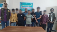 রংপুরে আবাসিক হোটেলে অভিযান, নারীসহ আটক ১৩