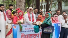 চিরিরবন্দরে পুষ্টি বাগানের উপকরণ বিতরণ