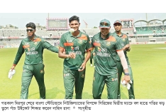 নাহিদের গতি তানজিদের ঝড়ে সমতায় বাংলাদেশ  