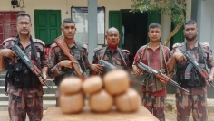 ভারতীয় ৩৬ বোতল মদ ও ৩০ কেজি গাঁজা জব্দ