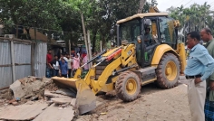 চাঁদপুর-কুমিল্লা আঞ্চলিক সড়কের দুই পাশে উচ্ছেদ অভিযান