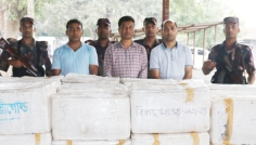 বিজিবির অভিযানে জেলি মেশানো ১১ লাখ টাকার চিংড়ি জব্দ