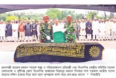 সাবেক স্বাস্থ্য প্রতিমন্ত্রী মিজানুর রহমান সিনহার জানাজায় প্রধানমন্ত্রী  