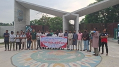 জুলাই গ্রাফিতি মোছার প্রতিবাদে বেরোবিতে বিক্ষোভ ও পুনর্লিখন কর্মসূচি