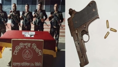 জীবননগর সীমান্তে মাটি খুঁড়ে বিদেশি পিস্তল ও গুলি উদ্ধার