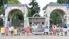 শিশুশ্রম প্রতিরোধে ফুলকুঁড়ি আসর তারারমেলা ইবি শাখার মানববন্ধন