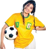 পছন্দের দল ব্রাজিলের জার্সিতে সাবরিনা পড়শী  
