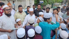 হাজীগঞ্জে পৌর মেয়র প্রার্থী হাসান মিয়াজীর গণসংযোগ ও লিফলেট বিতরণ
