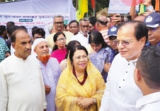 খাল খনন কার্যক্রম পরিদর্শন ও বৃক্ষরোপণ কর্মসূচিতে অংশগ্রহণ করেন আসাদুল হাবিব দুল 