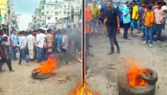হাজীগঞ্জে ছাত্রদলের পদবঞ্চিত একাংশের সড়ক অবরোধ