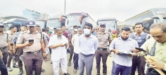 সায়েদাবাদ বাসস্ট্যান্ডে ডিএসসিসির মোবাইল কোর্টের অভিযান  