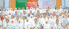 বাংলাদেশ মেডিকেল বিশ্ববিদ্যালয়ের বিএসসি নার্সিং স্টুডেন্টদের ক্যাপিং সেরিমনি  