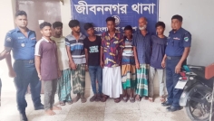 জীবননগরে পুলিশের অভিযানে বিভিন্ন মামলার ৮ আসামি গ্রেপ্তার