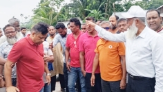 আমরাজুরী সেতু নির্মাণে অগ্রগতি, সম্ভাব্য স্থান পরিদর্শনে সেতু সচিব