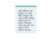 বৃষ্টিতে ক্ষতিগ্রস্তদের পাশে চসিক মেয়র  