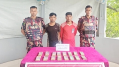 উখিয়া সীমান্তে দুই পাচারকারী গ্রেপ্তার, উদ্ধার ১২ লাখ টাকা