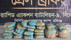 শায়েস্তাগঞ্জে প্রাইভেটকারে ৩০ কেজি গাঁজা, পালিয়ে গেল দুইজন
