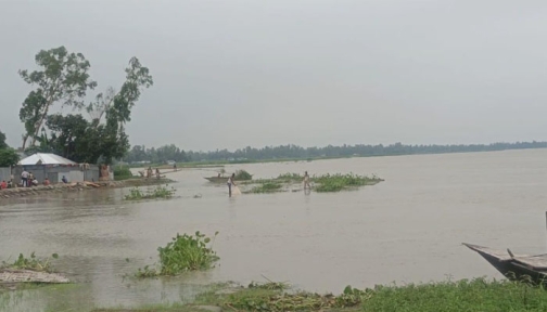 তিস্তার পানি বিপদসীমার ওপর দিয়ে প্রবাহিত হওয়ায় নিম্নাঞ্চল প্লাবিত