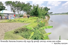 নদীতে বিলীনের মুখে মসজিদ  