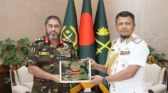 সেনাপ্রধানের সঙ্গে নৌবাহিনী প্রধানের বিদায়ী সাক্ষাৎ