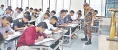 কঠোর নজরদারির মধ্যে ফায়ারফাইটার পদের লিখিত পরীক্ষা গ্রহণ  