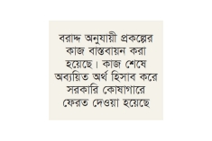 খাল পুনঃখনন : অব্যয়িত ২৫ লাখ  টাকা ফেরত  