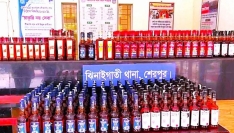 শেরপুর সীমান্তে পরিত্যক্ত ৬০০ বোতল ভারতীয় মদ উদ্ধার