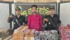 শ্যামনগর সীমান্তে ৬০০ বোতল কোরেক্সসহ আটক ১