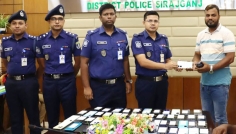 সিরাজগঞ্জে হারানো ৫৩ ফোন উদ্ধার, মালিকদের হস্তান্তর