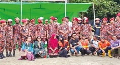 ময়মনসিংহে ফায়ার সার্ভিসের মহড়া  