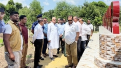 নবাবগঞ্জের সীতাকোট বিহার পরিদর্শনে মন্ত্রী-প্রতিমন্ত্রী