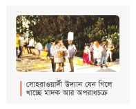 সন্ধ্যা নামতেই বদলে যায় সোহরাওয়ার্দী উদ্যান  