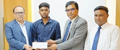 শিক্ষার্থী আলামিনের পাশে সোনালী ব্যাংক  
